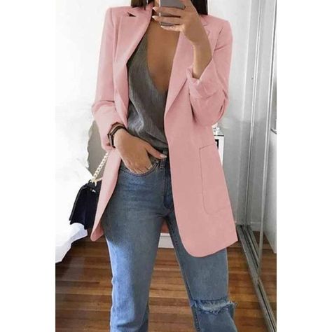 97d0145823aeb8ed80617be62e08bdccdesc49619879ri Slim Cardigan, Female Office, Office Suit, Blazer Casual, Chic Cardigan, Elegant Blazers, Ladies Blazer, Slim Suit, Fitted Cardigan