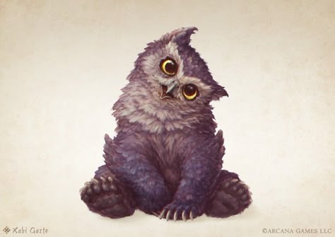 Owlbear Cub, Dnd Dragons, Cute Fantasy Creatures, Fantasy Beasts, Dnd Art, Fantasy Creatures Art, Mythical Creatures Art, Monster Art, Magical Creatures