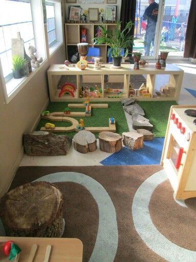 Natural emphasis childcare rooms - could be a fun rock area for building creating: Indoor Sandpit, Childcare Environments, Childcare Rooms, Reggio Emilia Classroom, Reggio Inspired Classrooms, Eyfs Classroom, Reggio Classroom, Preschool Rooms, Family Day Care