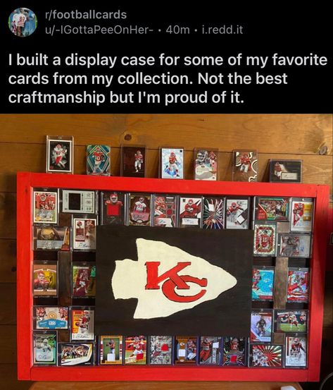 Hockey Card Display Ideas, Football Card Display Ideas, How To Display Pokemon Cards, Cards Display Ideas, Trading Card Display Ideas, Card Display Ideas, Sports Cards Display, Cards Display, Sports Card