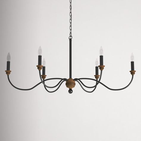 Kelly Clarkson Home Natchez 6 - Light Candle Style Classic Chandelier with Resin Accents | Wayfair Vintage Traditional Dining Room, Breakfast Room Chandelier, French Lighting Fixtures, Small Dining Room Chandelier, Simple Chandelier Dining Room, Farmhouse Chandelier Dining Rooms, Kitchen Chandeliers, Farmhouse Vibes, Dining Chandelier