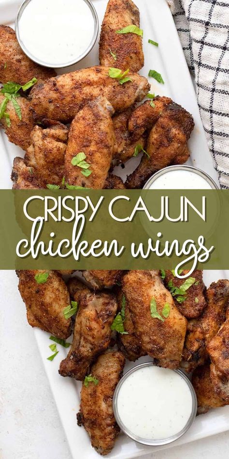 Who wants crispy oven baked wings with a mouthwatering spicy dry rub? Then this Cajun Chicken Wings Recipe is for you! Cajun Chicken Wings, Easy Cajun Chicken, Oven Baked Wings, Cajun Wings, Spicy Chicken Wings Recipe, Dry Rub Chicken Wings, Baked Chicken Wings Oven, Easy Cajun, Wings In The Oven