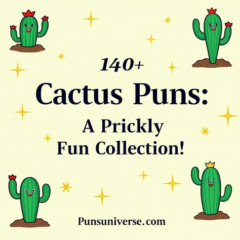 🌵 Dive into the desert of laughs with "140+ Cactus Puns: A Prickly Fun Collection!" 🌵 Whether you're feeling sharp or just need a good laugh, these witty wordplays will have you cactus-ing it up in no time! Perfect for sharing with friends or adding a little spice to your day! #puns #cactuslove #funny #wordplay #humor #desertvibes #punny 

👉 Pin now for your daily dose of prickly humor! Cactus Memes Funny, Succulent Puns Funny, Funny Cactus Sayings, Cactus Puns, Snow Puns, Succulent Puns, Cactus Pun, Cactus Quotes, Book Puns