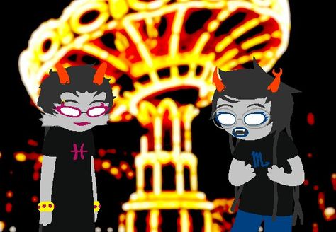 Today was a good upd8 of Vriska-Meenah cuteness. Unfortunately, I think they're bad influences on each other, but w/e for now. Let them be happy. Meenah Peixes, About A Boy, Kin List, Let Them Be, Ms Paint, Play Together, Bad Influence, Homestuck, A Boy