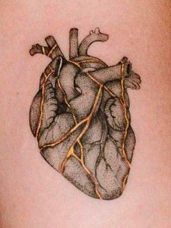 Kintsugi Brain Tattoo, Aesthetic Anatomical Heart, Porcelain Heart Tattoo, Kintsugi Heart Art, Golden Heart Tattoo, Atlas Heart Tattoo, Gold Heart Tattoo, Cracked Heart Tattoo, Mended Heart Tattoo