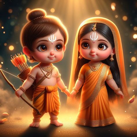 Ram Animation, Sita Ram Images Hd, Seeta Rama Images, Gods Pictures, God Cartoon, Ram Sita Image, Shree Ram Photos, Oshun Goddess, Ram Ji Photo