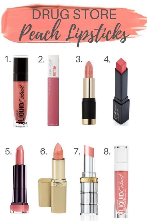 Looking for the best peach lipstick for fair skin with pink undertones? Hannah, the popular Canadian lifestyle blogger for Honey & Betts, shares her hottest peach lipsticks from the drugstore to high end, that are perfect for wearing everyday to work or lunch dates or wearing it to the grocery store! These lipsticks are great for everyday wear! via @honeyandbetts Peachy Pink Lipstick, Peach Color Lipstick, Peach Pink Lipstick, Hair For Moms, Canadian Lifestyle, Lipstick Design, Summer Lipstick, Best Lipstick Color, Drugstore Lipstick