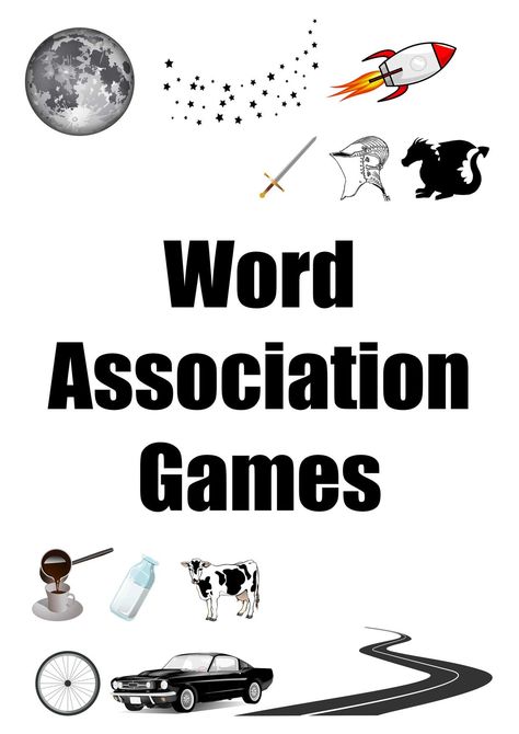 Fun word association games that anyone can play. Here are game instructions and free downloadable game cards and worksheets in PDF form. Word Finding Activities, Word Association Games, Fun Conversation Topics, Texting Games To Play, Resident Activities, Printable Word Games, Word Association, Team Word, Word Games For Kids