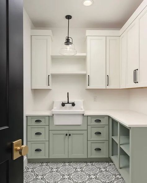 Oyster Bay Cabinets, Oyster Bay Paint, Sherwin Williams Oyster Bay, Oyster Bay Sherwin Williams, Tennessee Farmhouse, Cabinets Painted, Oyster Bay, Green Paint Colors, Cabinet Colors