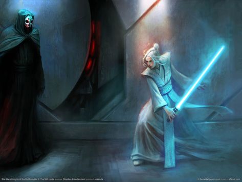 Here's a collection of wallpapers from the Star Wars Knights of the Old Republic videogame released by LucasArts in 2003. Kotor 2, Lightsaber Duel, Star Wars Kotor, Darth Nihilus, Star Wars The Old, Old Republic, Star Wars Games, The Old Republic, Jedi Knight