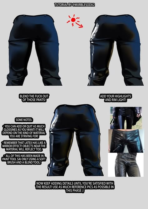 Pants Drawing, Leather Tutorial, Hair Stenciling, Digital Painting Techniques, How To Shade, Drawing Help, Coloring Tutorial, Art Help, Digital Painting Tutorials