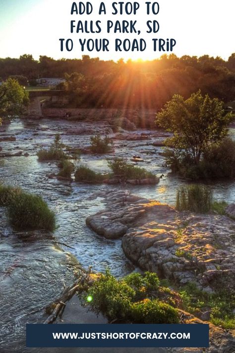 Enjoying Falls Park in Sioux Falls, SD - Just Short of Crazy Things To Do Outside, Indoor Dog Park, Waterfall Park, Midwest Road Trip, Autumn Park, Indoor Dog, Sioux Falls, Dog Park, Birds Eye View