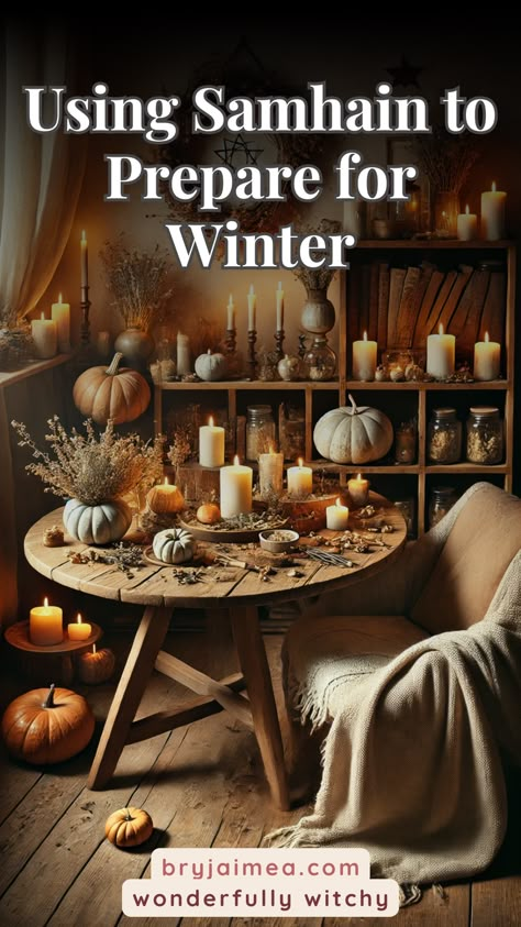 Prepare for winter with Samhain by reflecting on the past year and setting new intentions. Discover how to release old energies, embrace renewal, and invite restful energy into your life. This article offers practical steps to ensure a smooth transition into the colder months and a fresh start to the Witches' New Year. Prepare For Fall, Samhain Traditions Recipe, Happiness Worksheets, Samhain Alter, Hygge Witch, Celtic Holidays, Samhain Crafts, Samhain Aesthetic, Witches New Year