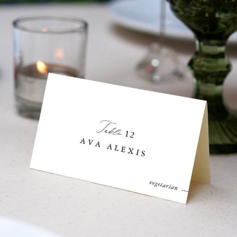 Wedding Place Cards With Meal Choice & Menu Option Place Cards Meal Choice, Place Cards With Meal Choice, Personalized Place Cards, Wedding Table Number Cards, Name Place Cards, Table Place Cards, Wedding Name, Table Number Cards, Shop Wedding