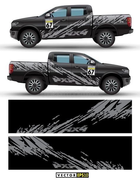 4 wheel drive truck and car graphic vector. Splash pattern abstract lines with black background design for vehicle sticker wrap vector illustration 4 Wheel Drive Cars, Custom Car Stickers, Auto Graphics, Ford Sport, Truck Graphics, Black Background Design, Jet Boat, Bird Logo Design, Car Sticker Design