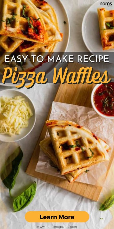 Prepare to tantalize your taste buds with a culinary marvel that's as fun to make as it is to eat. Our Pizza Waffles recipe brings together the best of both worlds – the crispy goodness of waffles and the delectable flavors of pizza. Pizza Waffles, Savory Waffle Recipe, Make Pizza At Home, Waffle Pizza, Crispy Waffles, Creative Breakfast, Supreme Pizza, Savory Waffles, Pizza At Home