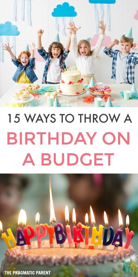 15 tips for throwing a kid's birthday party on a budget.  While it might be tempting to throw a big bash and fulfill all your child's wishes for a party, sticking to a budget is necessary or you can easily go overboard in planning your child's birthday party. Planning a kid's birthday party on a budget. Here are 15 ways to throw a child's birthday party on a budget without breaking the bank! #birthdayonabudget #kidsbirthdayparty #partyplanning  via @https://www.pinterest.com/Prag Budget Kids Birthday Party, Birthday On A Budget, Budget Birthday Party, Birthday Party On A Budget, Budget Birthday, Party On A Budget, Birthday Traditions, Birthday Activities, Birthday Party Food