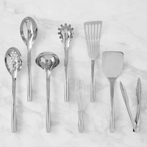 Kitchen Utensils Stainless Steel, Luxury Kitchenware, Wood Kitchen Utensils, Stainless Steel Kitchen Tools, First Apartment Essentials, Silicone Cooking Utensils, Stainless Kitchen, Stainless Steel Utensils, Silicone Kitchen Utensils