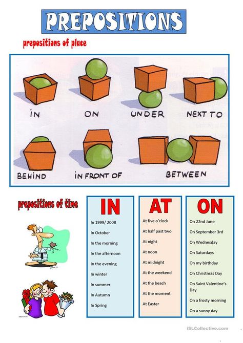 PREPOSITIONS - English ESL Worksheets for distance learning and physical classrooms Worksheets For Preschool English, English Lessons For Preschoolers, Learning English For Kids Teaching, Ukg Worksheets English, English Teaching Ideas, Prepositions For Kids, English Words For Kids, Esl Prepositions, English For Kindergarten