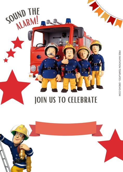 Free FREE Fireman Sam Birthday Invitation Templates Fireman Sam, the beloved animated character, has captured the hearts of children for years with his heroic deeds and adventurous spirit. If your child is a fan of Fireman Sam, why not throw them a thr... Fireman Sam Birthday Party, Preschool Pictures, Fireman Birthday, Fireman Sam, Free Invitation Templates, Fourth Birthday, 3rd Birthday Parties, Animated Characters, 4th Birthday