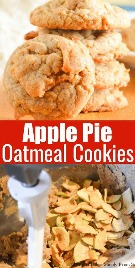 Apple Pie Oatmeal Cookies | Serena Bakes Simply From Scratch Apple Pie Oatmeal Cookies, Caramel Apple Pie Cookies, Apple Pie Cookie Recipe, Autumn Apples, Apple Pie Oatmeal, Chocolate Caramel Apples, Pie Making, Apple Pie Cookies, Homemade Apple Pie Filling