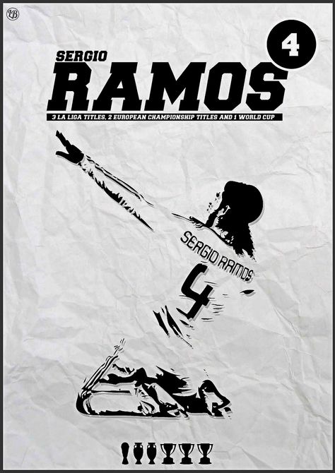 Ramos. #4. Real Madrid. Football Clips, Football Players Images, Real Madrid Club, Football Posters, Football Illustration, Real Madrid Football, Soccer Poster, Music Poster Design, Cristiano Ronaldo 7