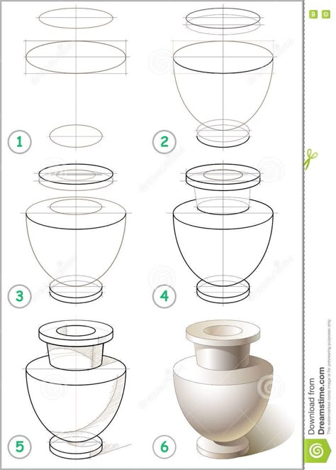 Basics For Drawing, Elipses Drawings, Pencil Shading Techniques, Drawing Shapes, Basic Sketching, Perspective Drawing Lessons, Geometric Shapes Art, Art Basics, Object Drawing