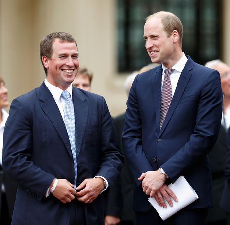 See Prince William and His Cousin Peter Phillips 33 Years Before Their Own Kids Bond on the Balcony Autumn Phillips, Spanish Queen, Prins William, Peter Phillips, British Royal Families, Prince William And Catherine, Duke Of Cambridge, British Monarchy, Princess Anne