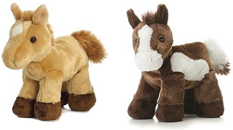 Amazon.com: Aurora Paint Plush Horse & Prancer Red Roan Horse Mini Flopsie 8" Bundle: Toys & Games Red Roan Horse, Roan Horse, Paw Painting, Animal Party Favors, Cowboy Theme Party, Pony Birthday Party, Plush Horse, Horses Theme, Cowboy Theme