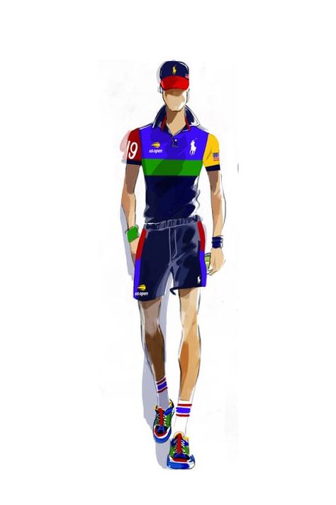 Sportswear Fashion Illustration, Sports Wear Fashion Illustration, Men's Fashion Illustration, Active Wear Fashion, Fashion Sketches Men, Blue Costume, Sports Wear Fashion, Character Artwork, Mens Fashion Illustration