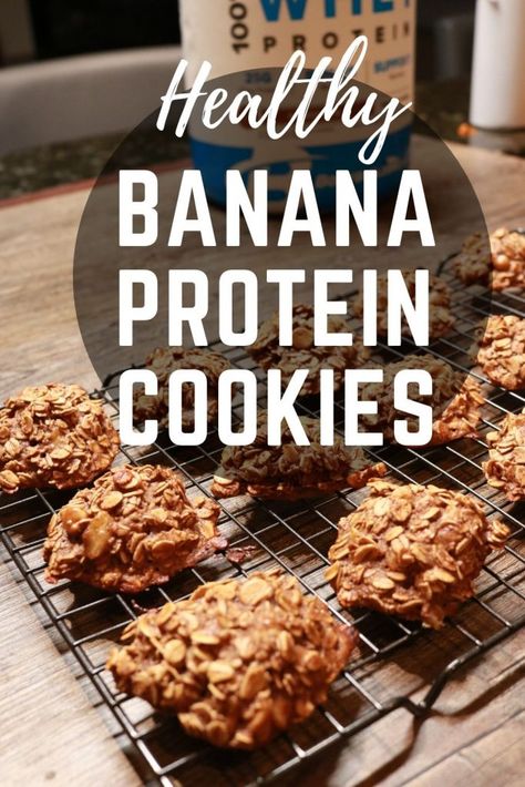 Banana Protein Cookies Chocolate - The Meal Prep Ninja Banana Protein Cookies Healthy, Protein Powder And Banana Recipes, Banana Oatmeal Protein Cookies, Ripe Banana Protein Recipes, Banana Protein Recipes, Banana Protein Cookies, 2b Recipes, Protein Cookies Chocolate, Protein Breakfast Cookies