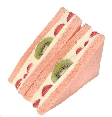 Japanese Fruit Sandwich Recipe, Japanese Fruit Sandwich, Japanese Fruit, Fruit Sandwich, Quality Photography, Pink Food Coloring, Food Png, Sandwich Cake, Ramen Recipes