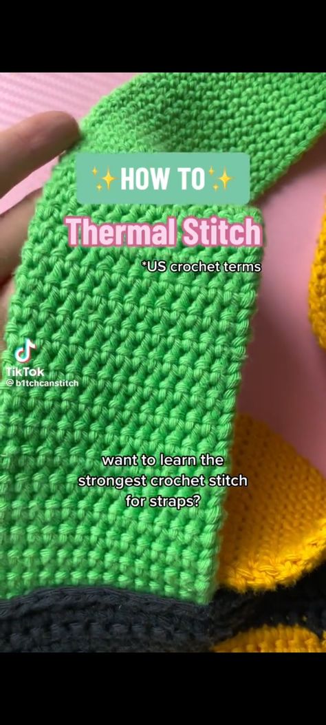 Thermal Stitch Crochet, Crochet Thermal Stitch, Thermal Stitch, Stitch Crochet, Crochet Stitches, Crochet Projects, Crochet, Quick Saves