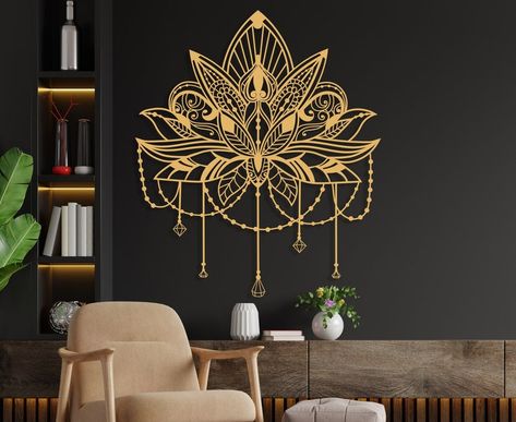 Metal Leaf Wall Art, Gold Metal Wall Art, Yoga Wall Decor, Metal Bird Wall Art, Wall Art Above Bed, Black Metal Wall Art, Mandala Wall Decor, Spiritual Home, Outdoor Metal Wall Art