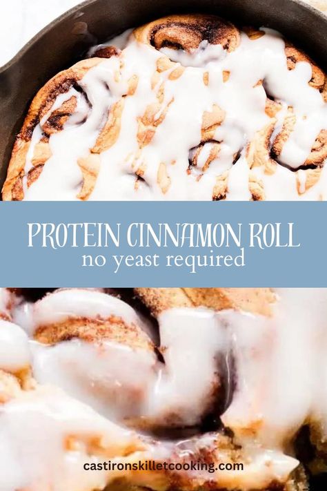 You are going to love this protein-packed breakfast cinnamon roll recipe. This recipe is made with minimal sugar to keep the most important meal as healthy as possible! Cinnamon Roll Recipe No Yeast, High Protein Cinnamon Rolls, Protein Cinnamon Rolls, Cinnabon Recipe, Cinnamon Roll Frosting, Breakfast Cinnamon, Easy Cinnamon Rolls, Healthy Cinnamon Rolls, Quick Protein