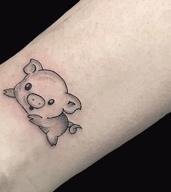 Pig Tattoo Design, Pigs Tattoo, Pig Tattoos, Piggy Tattoo, Piggy Tattoo Cute, Piggy Tattoos, Pig Tattoo Ideas, Cute Pig Tattoo, Small Pig Tattoo