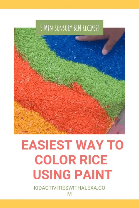 How to Color Rainbow Rice- how to color rice for sensory bins. Rainbow play for kids! Easy instructions for coloring rice. Cheap and easy activity. Coloring Rice, Toddler Homeschool Curriculum, Camping Theme Preschool, Diy Toddler Toys, Color Rice, Plain Rice, Toddler Curriculum, Play For Kids, Rainbow Rice