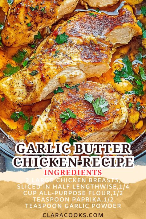 Garlic Butter Chicken Recipe Quick And Easy Dinner Recipes Chicken, Creamy Garlic Butter Chicken, Quick And Easy Weeknight Dinners, Quick Chicken Dinner, Garlic Sauce Recipe, Lemon Butter Chicken, Healthy Chicken Recipes Easy, Vegetarian Thanksgiving, Healthy Weeknight Meals