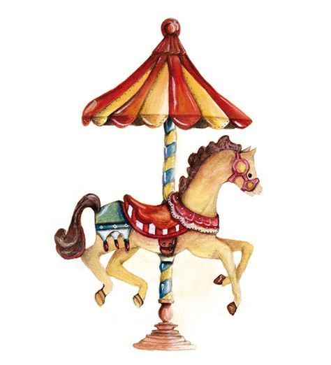 Circus Crafts, Carousel Party, Foto Transfer, Bear Paintings, Christmas Decor Inspiration, Circus Birthday, Christmas Card Crafts, Carousel Horses, Floral Poster