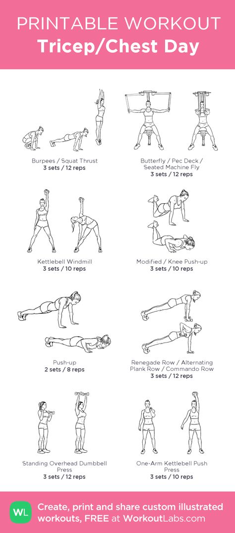 Tricep/Chest Day: my visual workout created at WorkoutLabs.com • Click through to customize and download as a FREE PDF! #customworkout Chest And Tricep Workout At Home, Chest And Tricep Workout Women, Tricep Workout Gym, Tricep Workout Women, Chest Day Workout, Chest And Tricep Workout, Effective Workout Plan, Post Baby Workout, Workout Labs