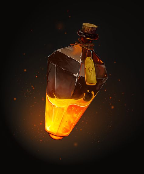 Unique Alcohol Bottles, Magical Potions Art, Potion Bottle Concept Art, Magic Potion Art, Potion Maker Character Design, Fantasy Potion Art, Magic Bottle Drawing, Bottle Character Design, Potion Concept Art