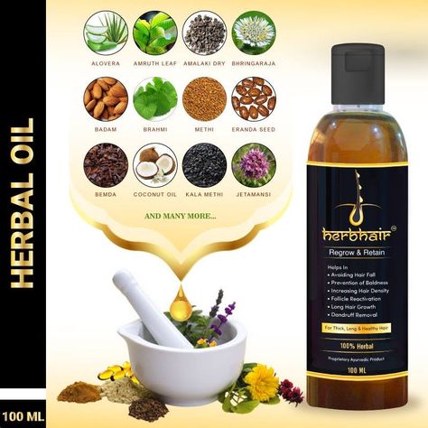 HerbHair addresses a wide variety of internal imbalances thanks to its unique formulation; over 100 rare herbs are used in making HerbHair with zero chemicals. It helps to strengthen hair, control dandruff, nourishes the hair follicles and scalp, promotes healthy hair growth. #HerbHair #HairGrowth #NaturalHair #HairCare #LongHair #HairStyles #HairProducts #BlackHair #NaturalHairCare #HairLossSolution #HealthyHair #NaturalHairStyles Ayurveda Hair Care, Ayurveda Hair, Food Brand Logos, Herbal Hair Oil, Organic Hair Oil, Longhair Hairstyles, Longer Hair Growth, Natural Hair Growth Oil, Oil For Hair Growth