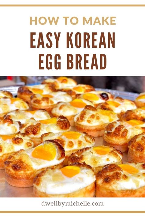 Asian Breakfast Ideas, Asian Breakfast Recipes, Easy Breakfast Prep, Egg Bread Recipe, Korean Bread, Korean Egg Bread, Korean Egg, Korean Breakfast, Lunar Festival