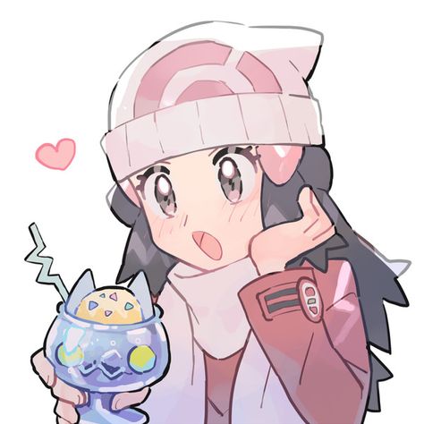 Pokemon Dawn Fanart, Dawn Pokemon Fanart, Girly Pokemon, Dawn Pokemon, Cute Pokemon Art, Pokemon Dawn, Pokémon Diamond And Pearl, Pokemon Platinum, Pokemon Official