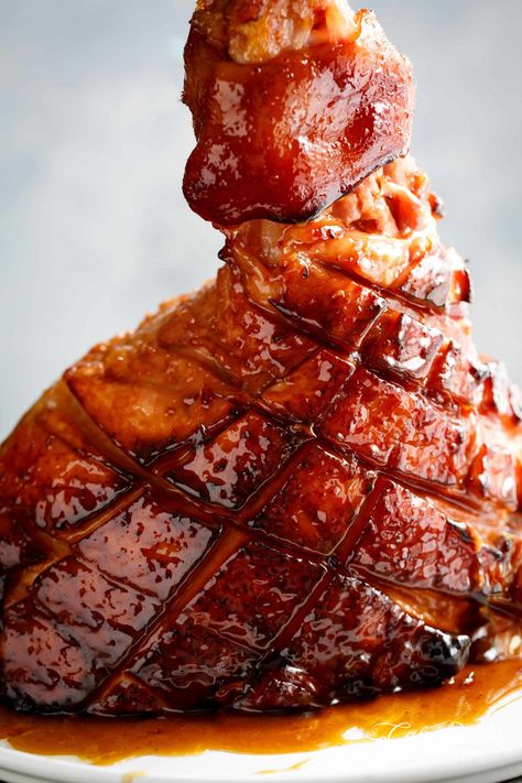 Maple Glazed Ham Recipes, Mustard Glazed Ham, Best Ham Recipe, Yea Party, Honey Baked Ham Recipe, Christmas Ham Recipes, Sugar Ham, Maple Glazed Ham, Brown Sugar Ham