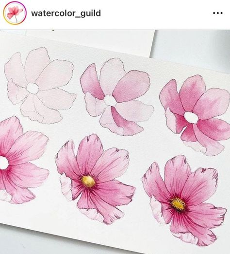 Watercolor Botanical Art, Emma Lefebvre, Crafts Bookmarks, Mad Woman, Painting Flowers Tutorial, Learn Watercolor Painting, Emma Jane, Flower Drawing Tutorials, Watercolor Flowers Tutorial