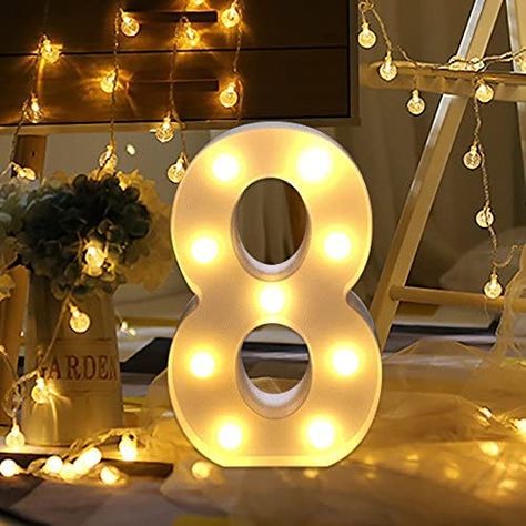 Clearance! Number Light Sign WATOPI Marquee Number Light Up Marquee 0-9 Digits Lights Sign for Night Light Standing Wedding Birthday Party Battery Powered Christmas Lamp Home Bar Decoration : Amazon.co.uk: Lighting Free Standing Letters, Christmas Lamp, Digital Alphabet, Digital Light, Light Up Letters, Novelty Lights, Light Up Signs, Light Letters, Beautiful Night