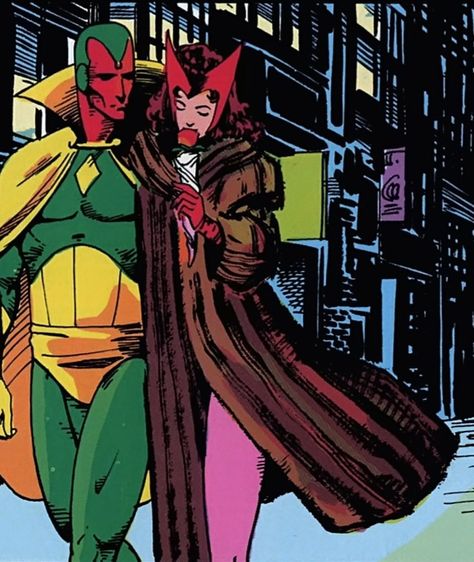 Vision And Wanda, Wanda Maximoff And Vision, Vision Marvel Comics, Vision Comic, Witch Gif, Scarlet Witch Comic, Marvel Comics Vintage, Scarlet Witch Marvel, Scarlett Witch