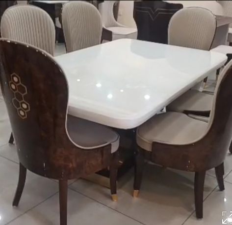 Six seater dining table Dining Table Design Stone Top, 260cm Dining Table Stone, Sintered Stone Dining Table, Quartz Table Kitchen & Dining Tables, 60-70cm 2 Seater Dining Table, Modern Dining Table, Dining Table Setting, Dining Set, Color Combinations