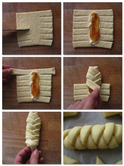 Pastry Design, Making Bread, Danish Pastry, Bread Shaping, God Mat, Spare Ribs, Snacks Für Party, Halloween Snacks, Pastry Recipes